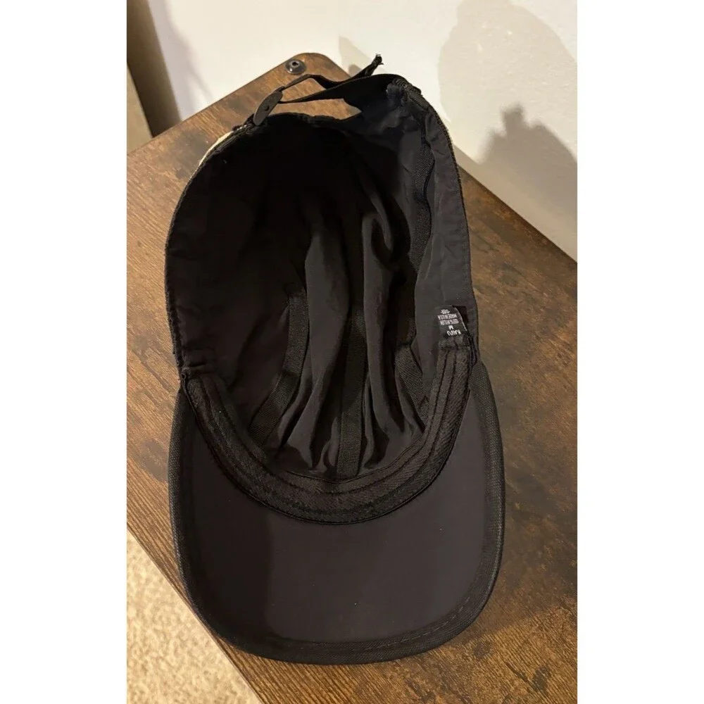 Kavu Synthetic Strapcap Hat Cap Size Medium Black Beige Trim 4 Panel Sports USA